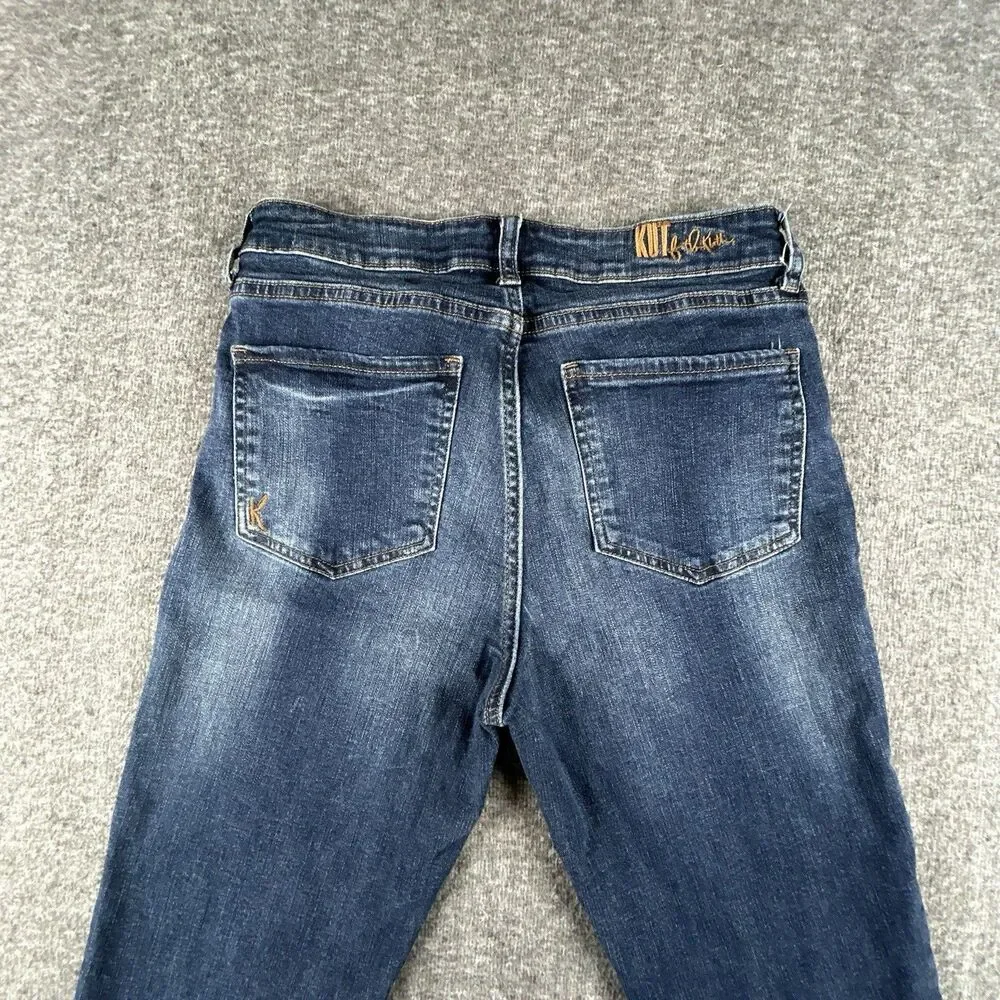 Kut from the Kloth Katy Ankle Jeans Womens Sz 4 28x26 Straight Leg Dark Wash - Picture 3 of 15